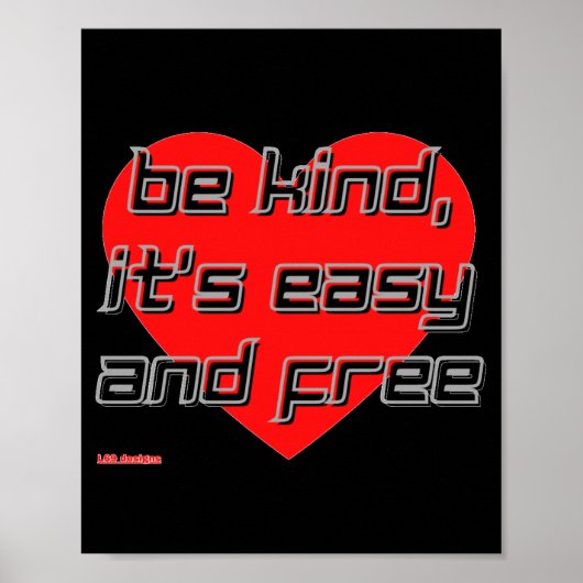 Poster "BE KIND,.." (Vorne)