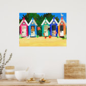 Poster "Beach Huts" (Küche)