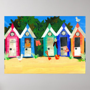 Poster "Beach Huts"