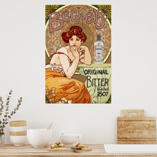 Poster - Beachers Original Bitter gegründet 1807 (Küche)