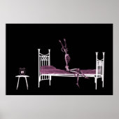 Poster - Bedtime X-Ray Skeleton Black Pink (Vorne)