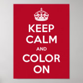 Poster Behielt Ruhe und Farbe auf (Vorne)