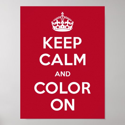 Poster Behielt Ruhe und Farbe auf (Vorne)