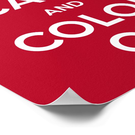 Poster Behielt Ruhe und Farbe auf (Ecke)