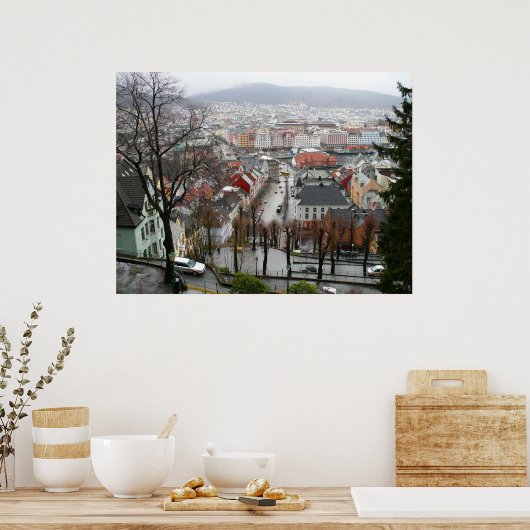 Poster, Bergen aus Skansen Poster (Küche)