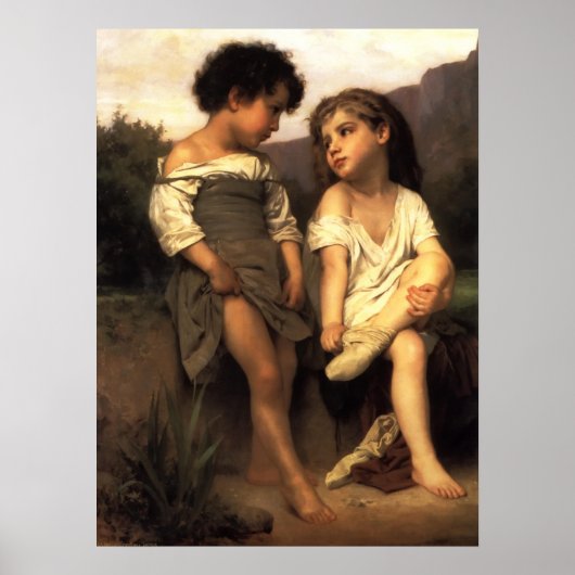 Poster Berühmte Künstler am Rande des Baches (Vorne)