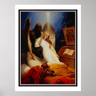 Poster Berühmter Vintage Engel des Todes 1851