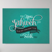 Poster Bibelschrift Psalms 9:10 Wall Art (Vorne)