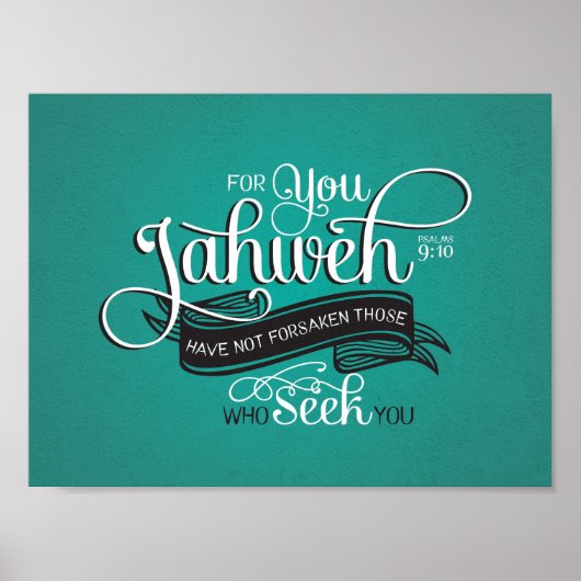 Poster Bibelschrift Psalms 9:10 Wall Art (Vorne)