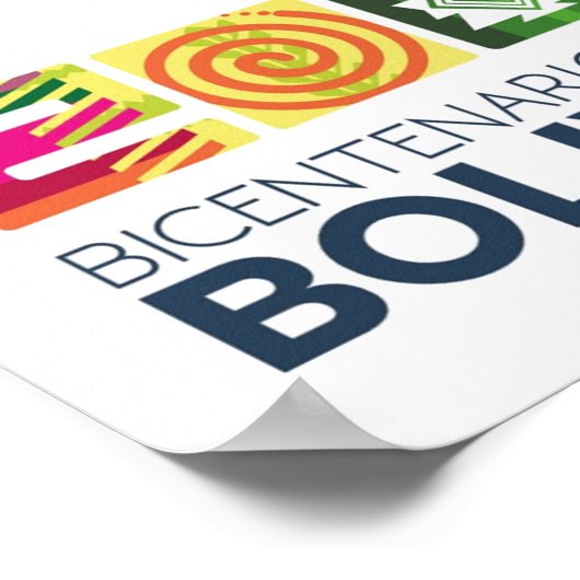 Poster bicentenario de Bolivia (Ecke)