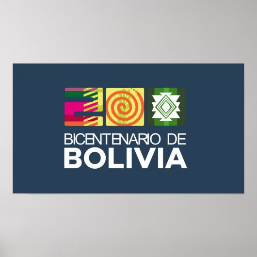 Poster bicentenario de Bolivia (Vorne)