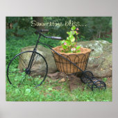Poster Bicycle Pink Blume in Basket (Vorne)