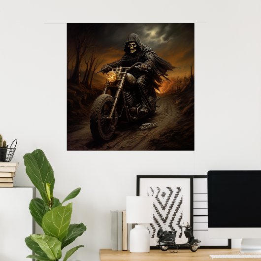 Poster Biker (Heimbüro)