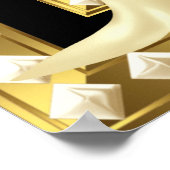 Poster Birthday Gold Black High Heel Kleid (Ecke)