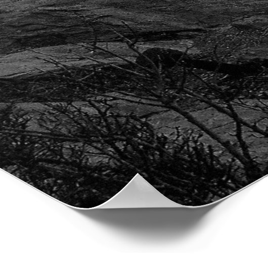 Poster Black and White Castle (Ecke)