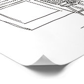 Poster Black and White Paris Café (Ecke)