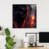 Poster Black Cat (Heimbüro)