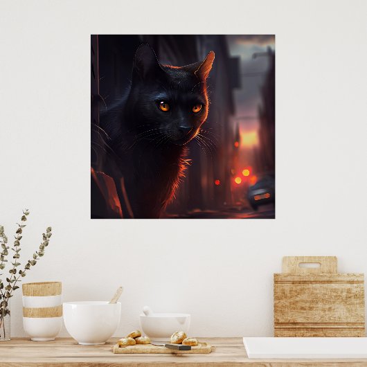 Poster Black Cat (Küche)