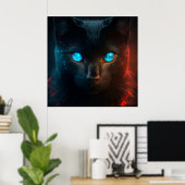 Poster Black Cat (Heimbüro)