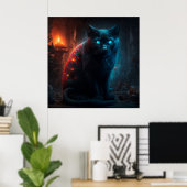 Poster Black Cat (Heimbüro)