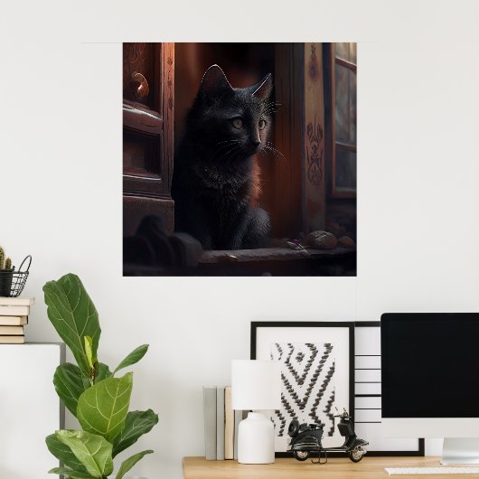 Poster Black Cat (Heimbüro)