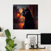 Poster Black Cat (Heimbüro)