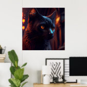 Poster Black Cat (Heimbüro)