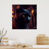 Poster Black Cat (Küche)