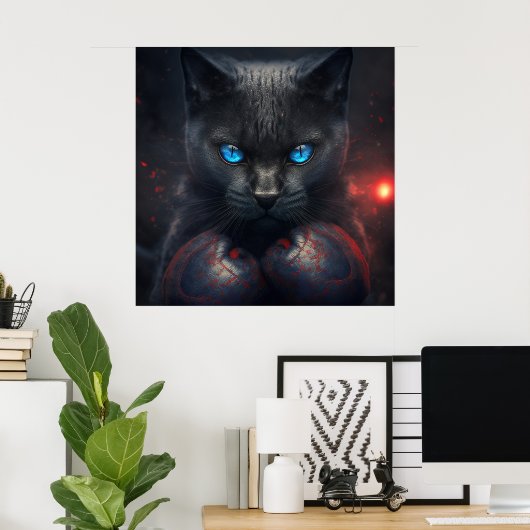 Poster Black Cat (Heimbüro)