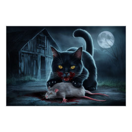Poster Black Cat and Rat