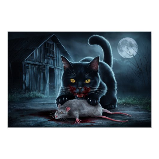 Poster Black Cat and Rat (Vorderseite)