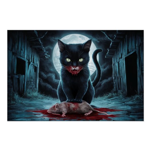 Poster Black Cat and Rat 02 (Vorderseite)