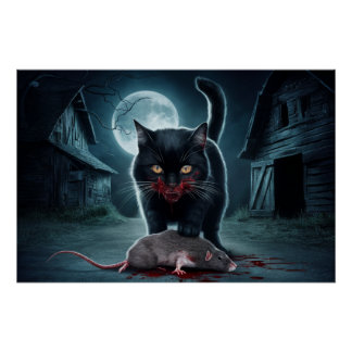 Poster Black Cat and Rat 09