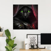 Poster Black Cat Warrior (Heimbüro)