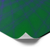 Poster Blau Grün und Kupfer Fenster (Ecke)