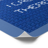 Poster - Blaue Streifen in Crochet (Ecke)