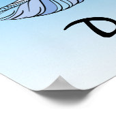 Poster - Blaue Träume erheben sich (Ecke)