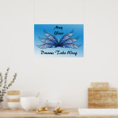 Poster - Blaue Träume erheben sich (Küche)