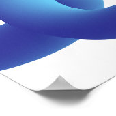 Poster Blue Abstrakt Waves (Ecke)