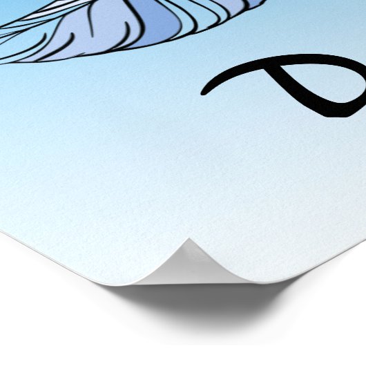 Poster - Blue Dreams Take Wing (Ecke)