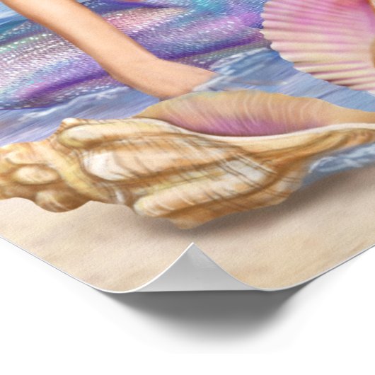 Poster Blue Mermaid (Ecke)