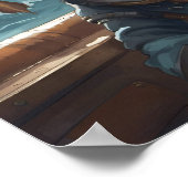 Poster - Blue Nautical Pirate Button-Up Girl AI Im (Ecke)