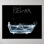 Poster- Blue Relax X-Ray Skeleton Bath Time Poster (Vorne)