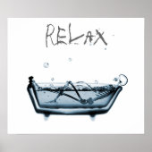 Poster- Blue Relax X-Ray Skeleton Bath Time Poster (Vorne)