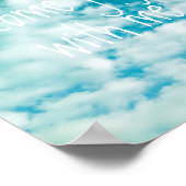 Poster Blue Sky Nature Foto mit Text (Ecke)