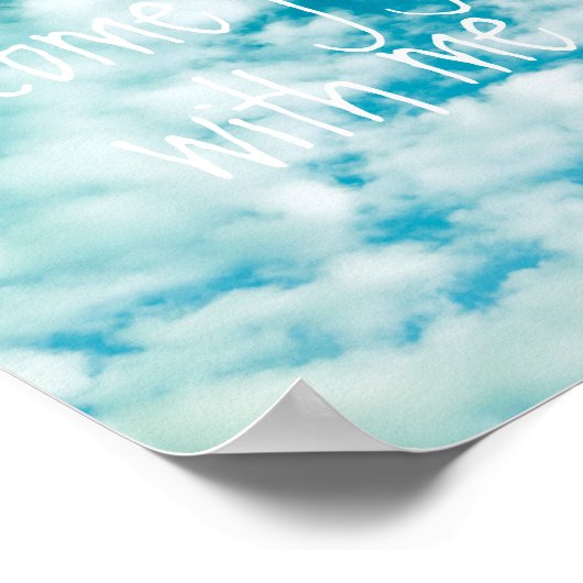 Poster Blue Sky Nature Foto mit Text (Ecke)