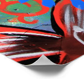 Poster Blume Graffiti (Ecke)