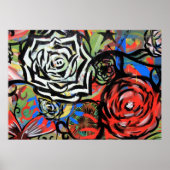 Poster Blume Graffiti (Vorne)