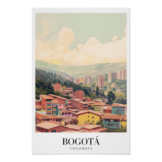 Poster Bogota Vintage Reise (Vorderseite)