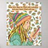 Poster Boho Hat Girl (Vorne)